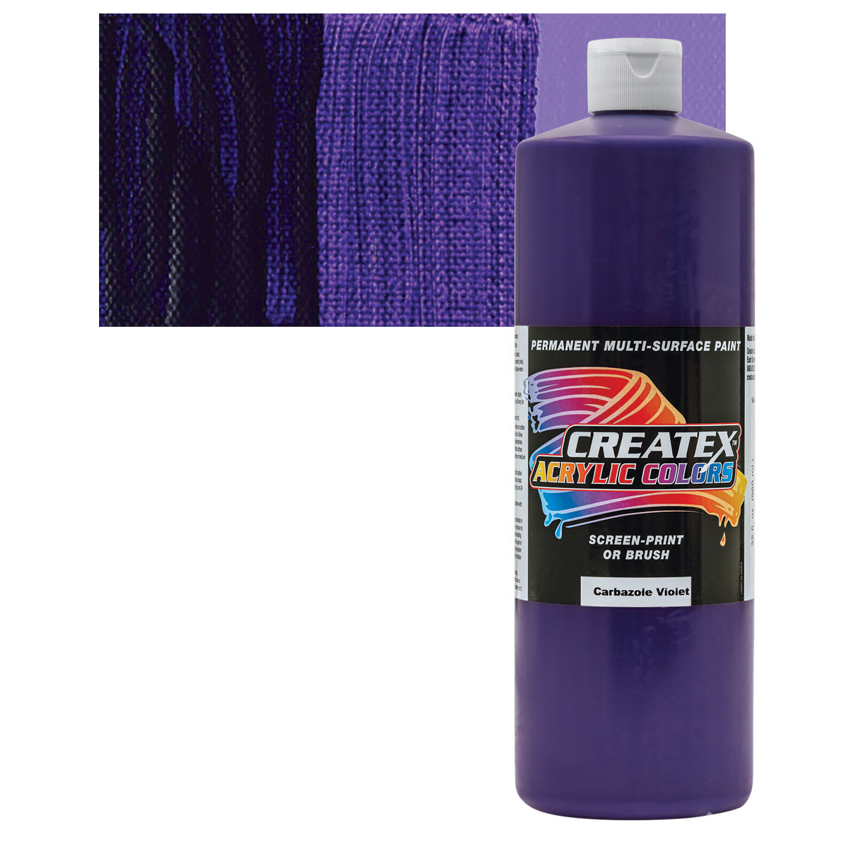 Createx Acrylic - Carbazole Violet, Quart and swatch