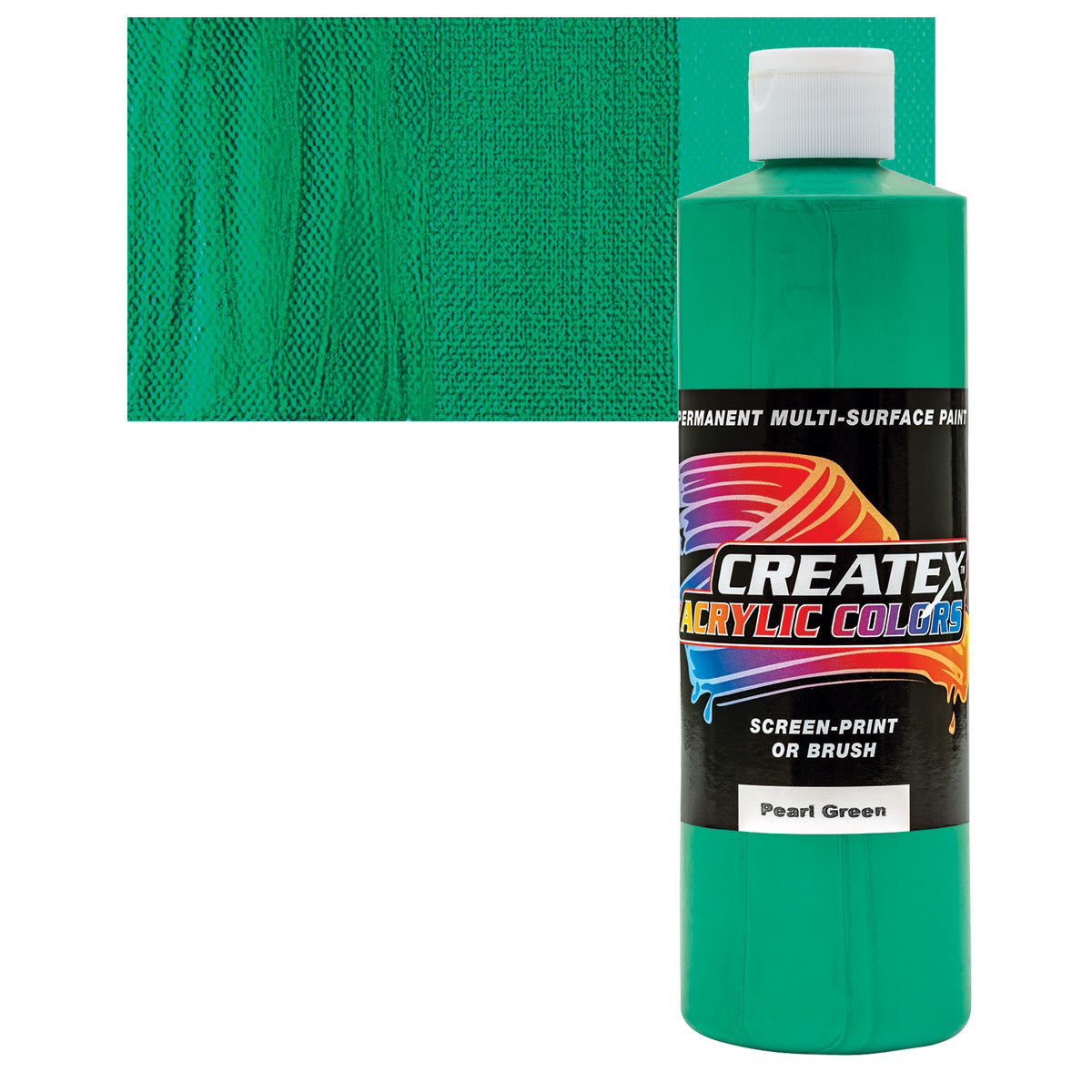 Createx Acrylic - Pearl Green, Pint and swatch