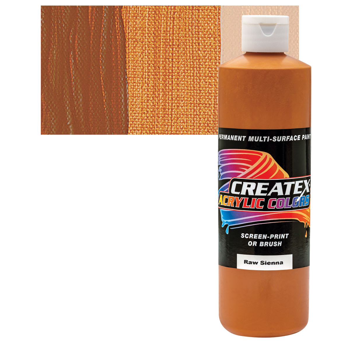 Createx Acrylic - Raw Sienna, Pint and swatch