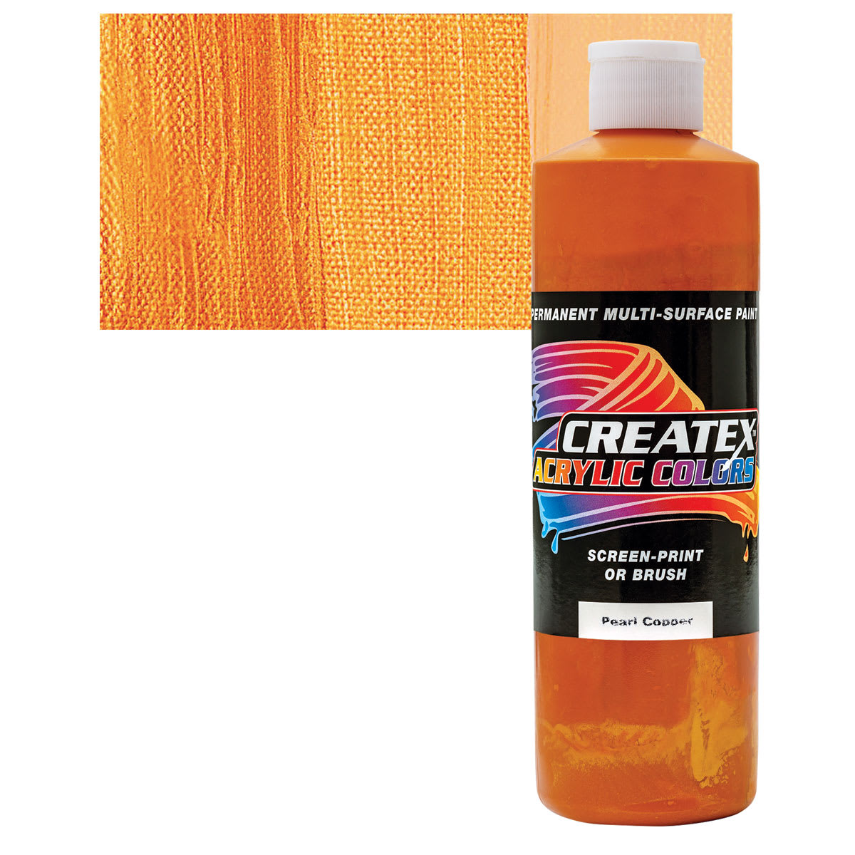 Createx Acrylic - Pearlescent Copper, Pint and swatch