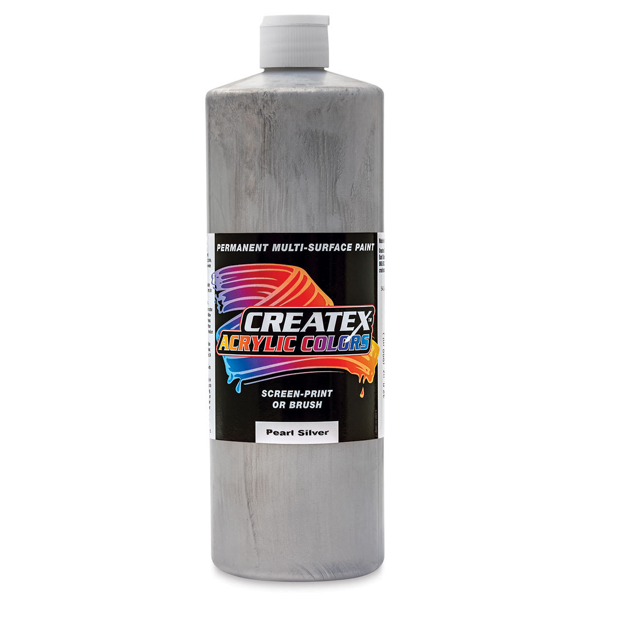 Createx Acrylics - Pearlescent Silver, Quart