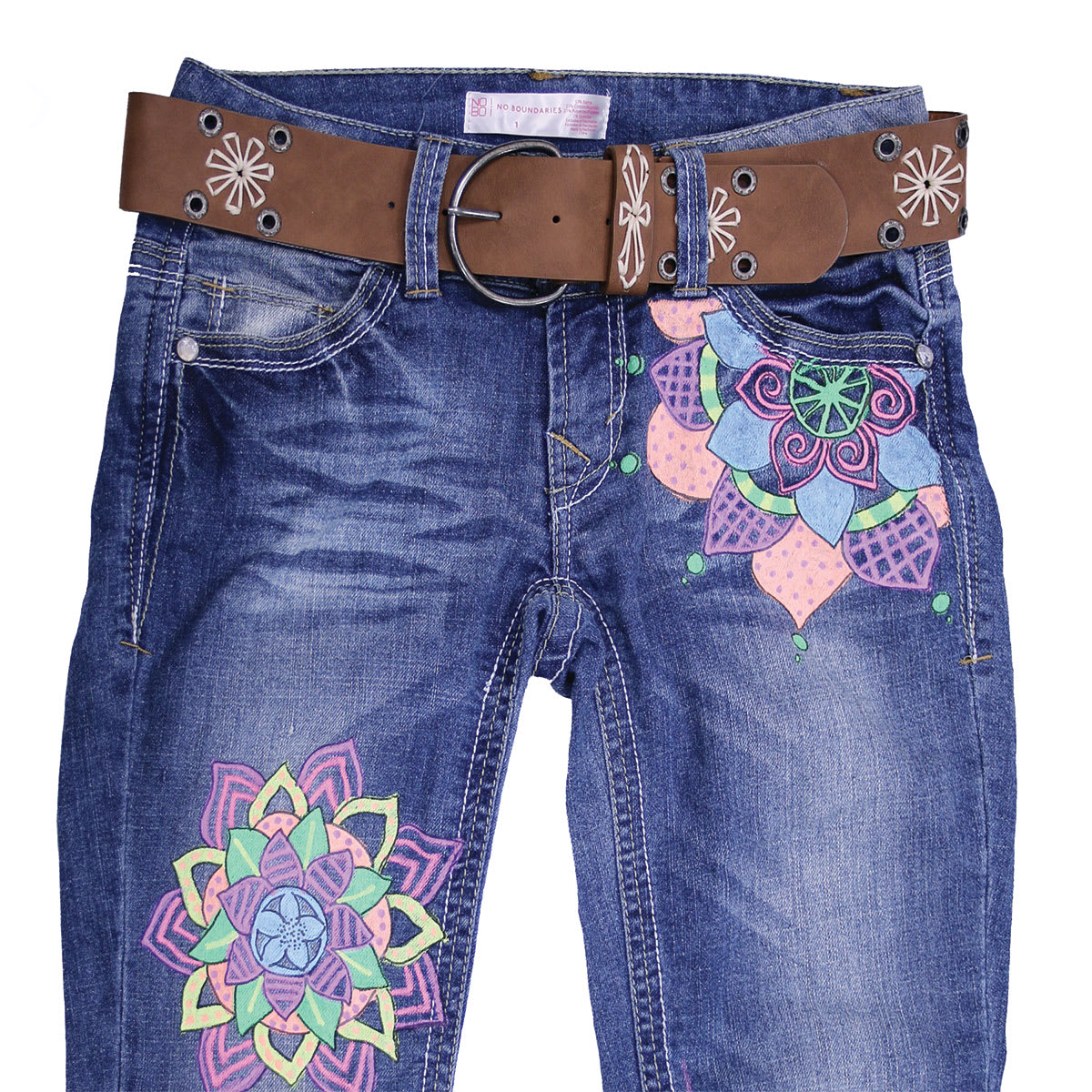 Marvy DecoFabric Paint Markers - Jeans decorated with markers