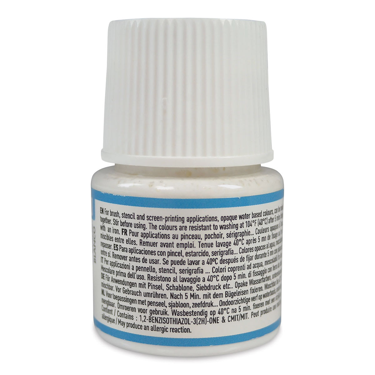 Pebeo Setacolor Fabric Paint - Titanium White, 45ml Bottle back