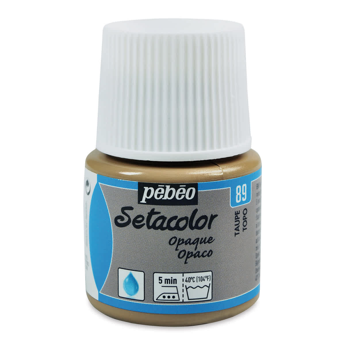 Pebeo Setacolor Fabric Paint - Taupe, Opaque, 45 ml bottle
