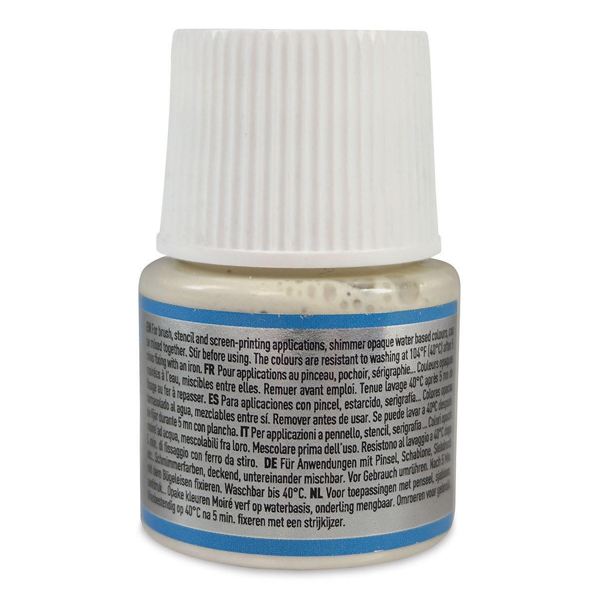 Pebeo Setacolor Fabric Paint - Pearl, Shimmer, 45ml Bottle back