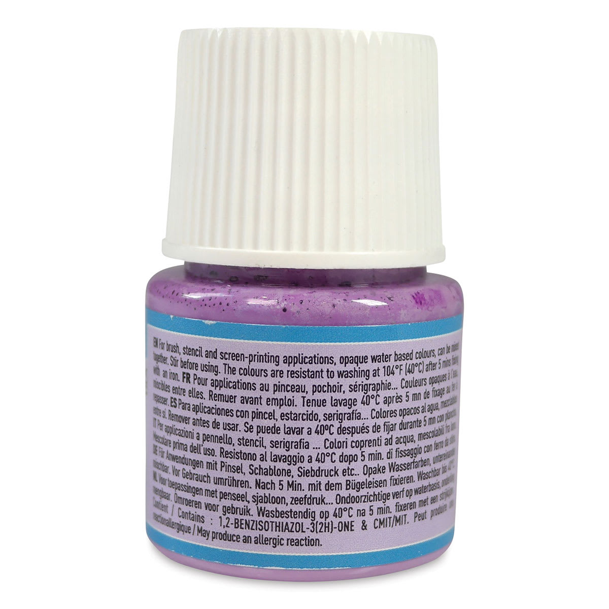 Pebeo Setacolor Fabric Paint - Lilac, Opaque, 45 ml bottle back