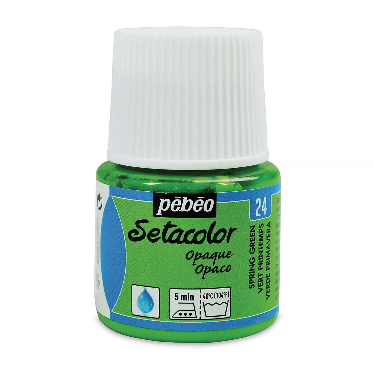 Pebeo Setacolor Fabric Paint - Spring Green, Opaque, 45 ml bottle