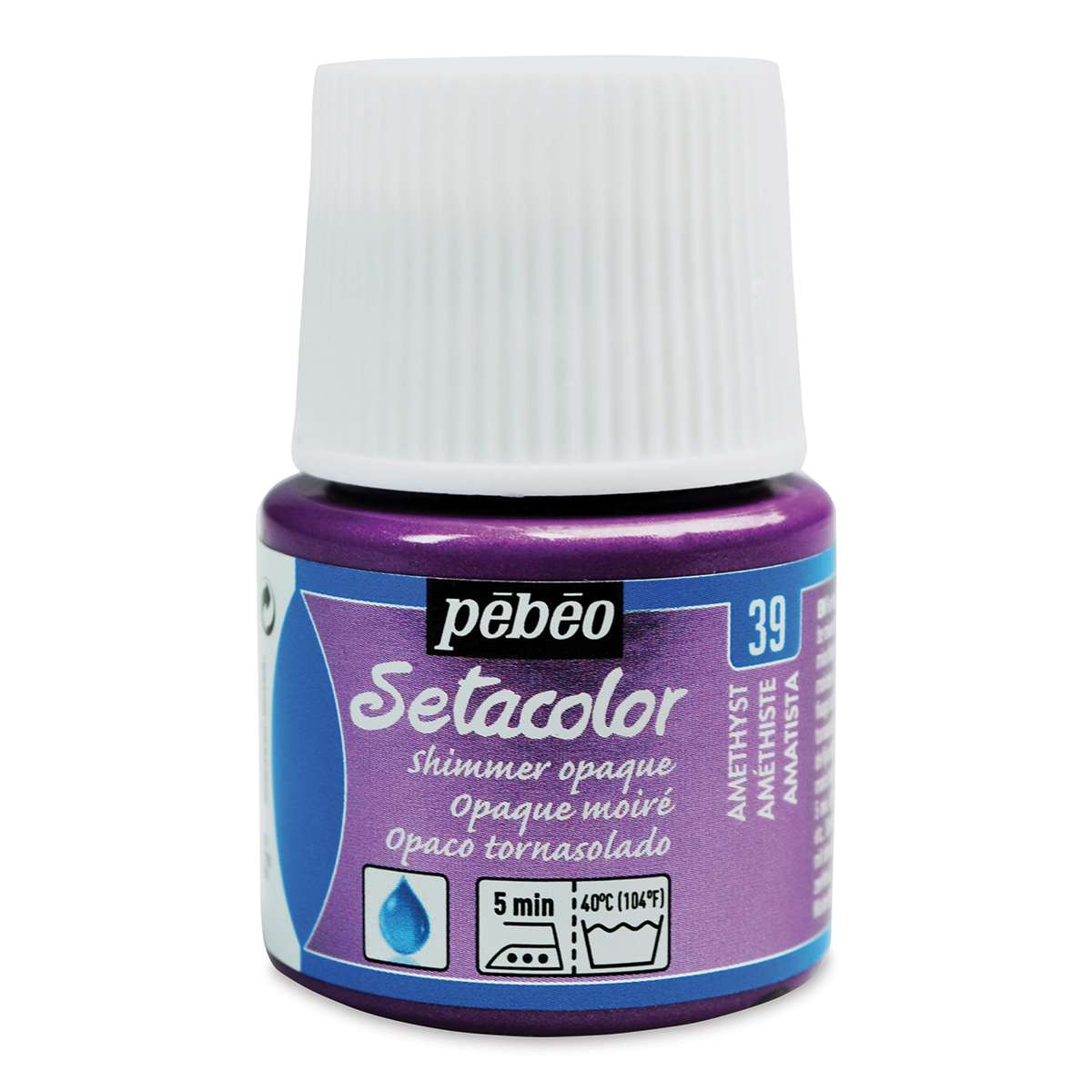 Pebeo Setacolor Fabric Paint- Amethyst, Shimmer, 45 ml bottle