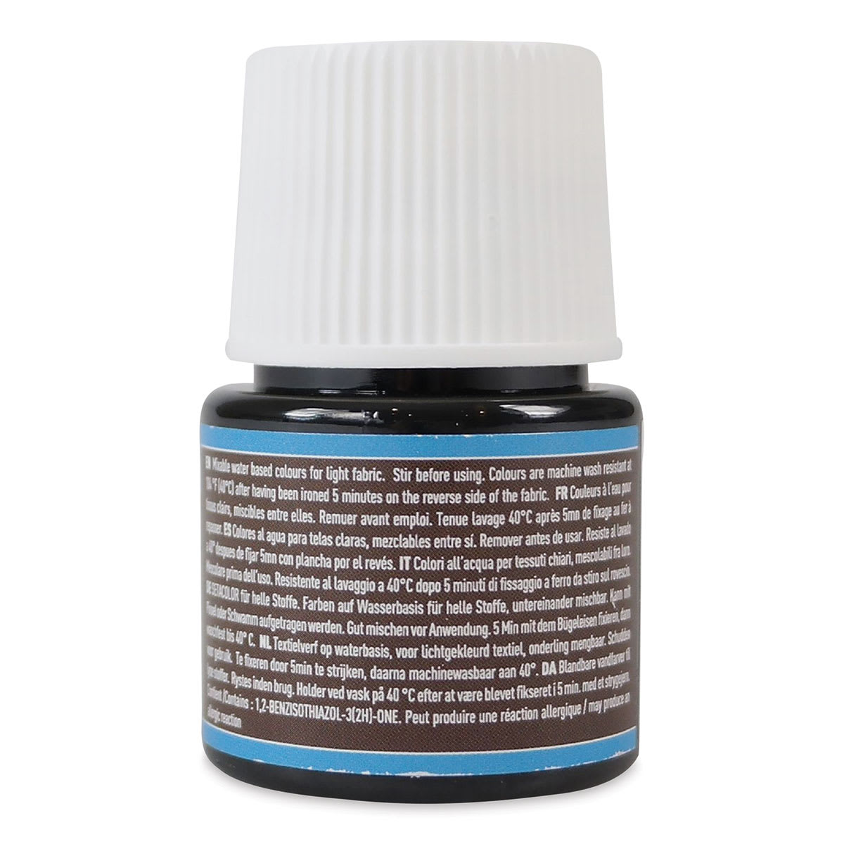 Pebeo Setacolor Fabric Paint - Velvet Brown, Light Fabric, 45 ml bottle back