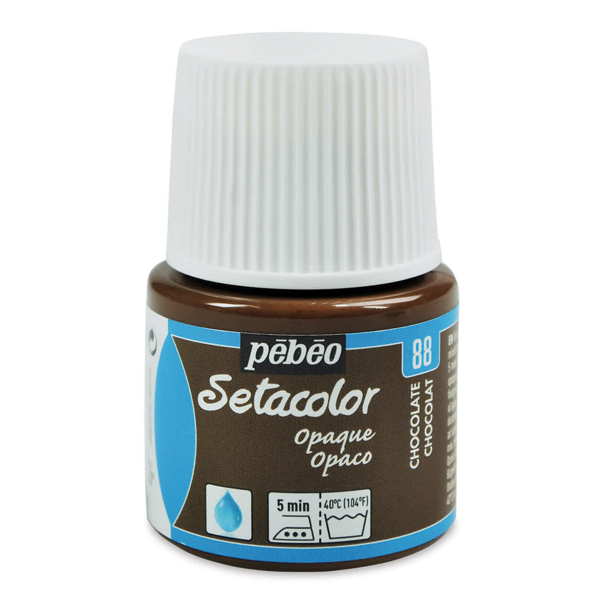 Pebeo Setacolor Fabric Paint - Chocolate, Opaque, 45 ml bottle