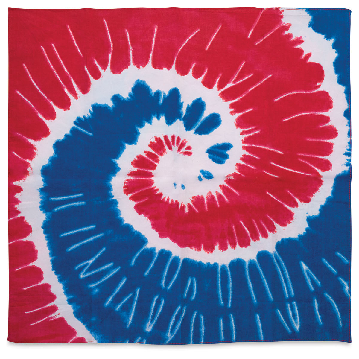 Carolina Tie Dye Bandana - Patriotic Swirl Bandana unfolded
