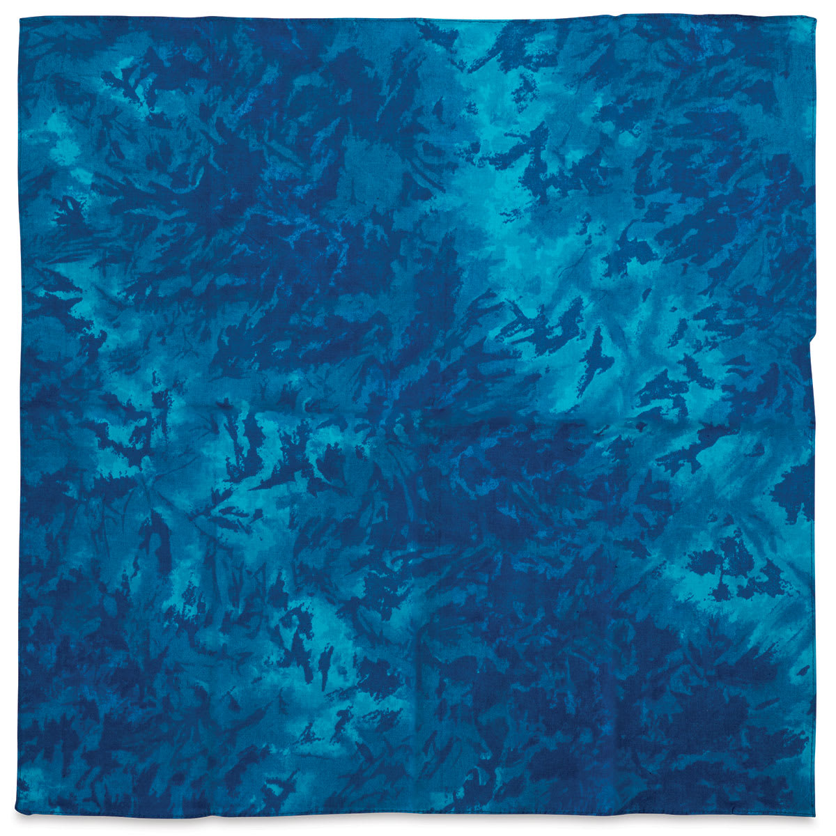 Carolina Tie Dye Bandana - Shades of Blue Bandana unfolded
