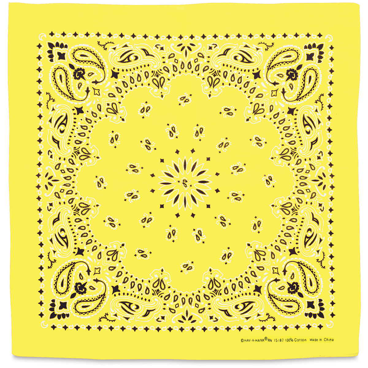 Carolina Paisley Bandana - Yellow