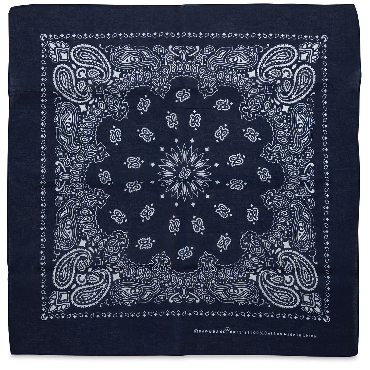 Carolina Paisley Bandanas - Full view of Blue Bandana