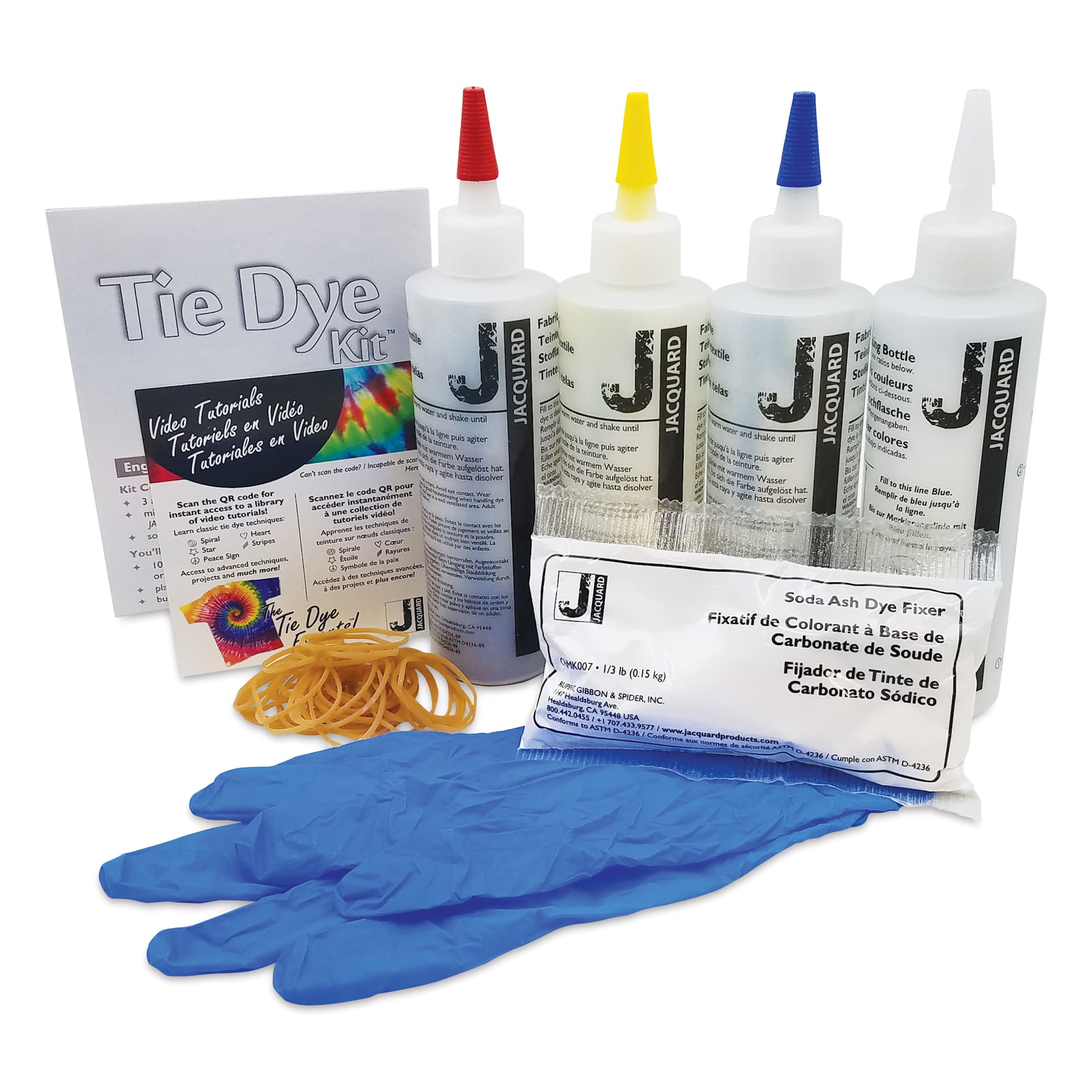 Jacquard Tie Dye Kit contents