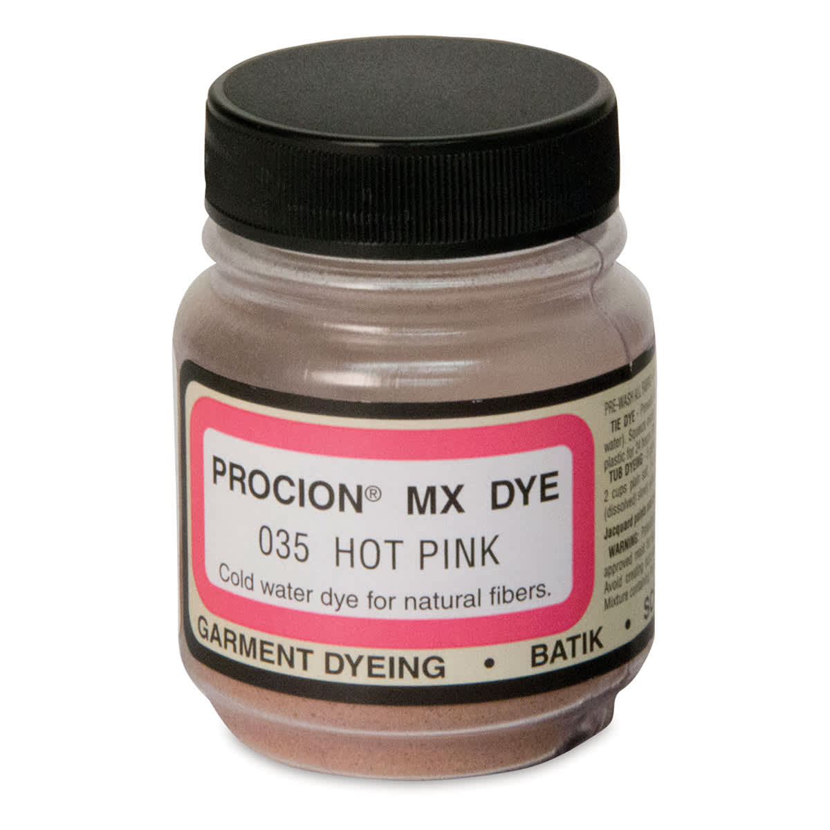 Jacquard Procion MX Fiber Reactive Cold Water Dye - Hot Pink, 2/3 jar