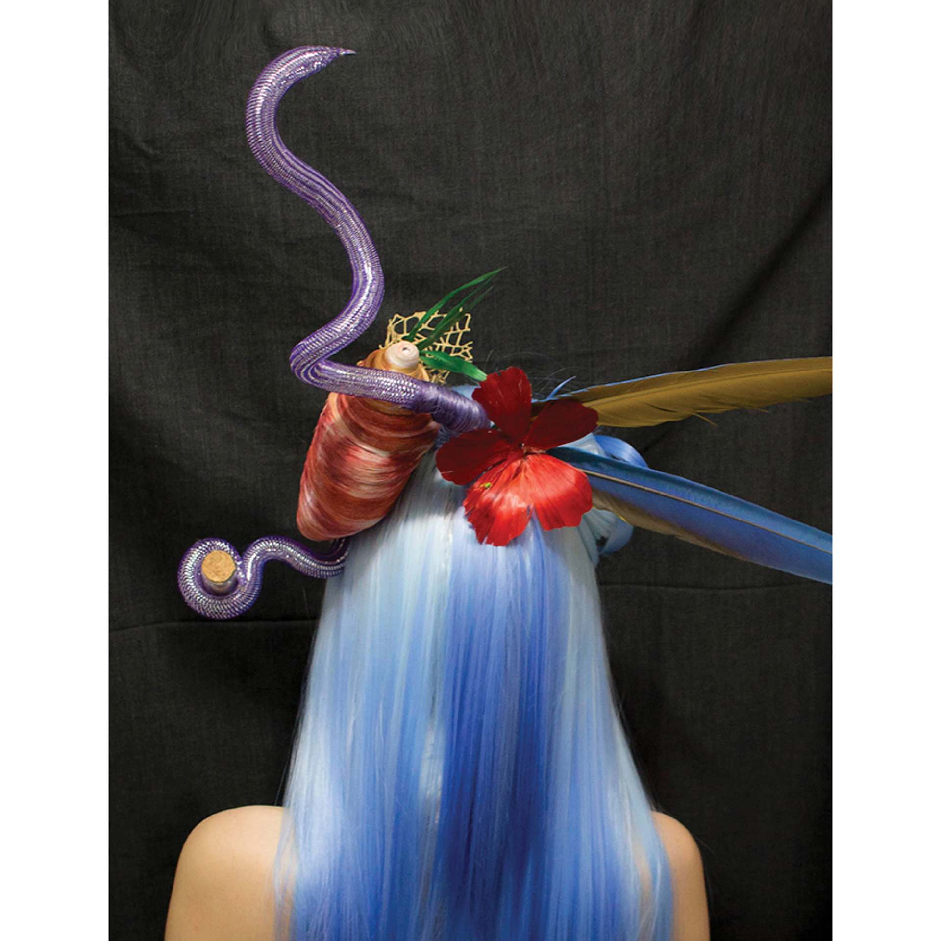 Rit ProLine Powder Dye - Model with dyed Headpiece
