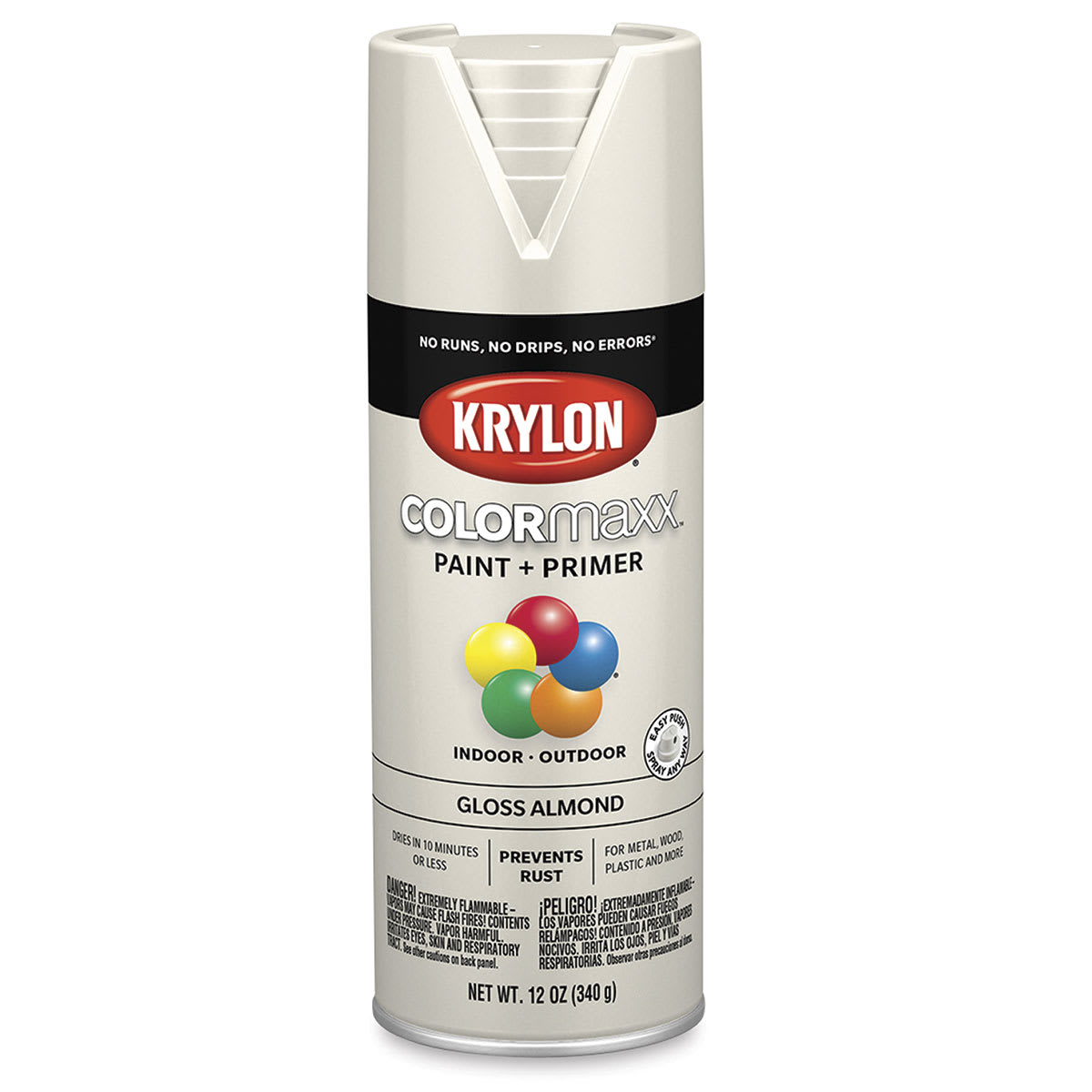 Krylon Colormaxx Spray Paint -  Almond, Gloss, 12 oz