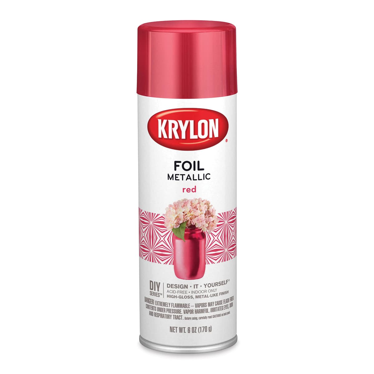 Krylon Foil Metallic Spray Paint - Red, 6 oz