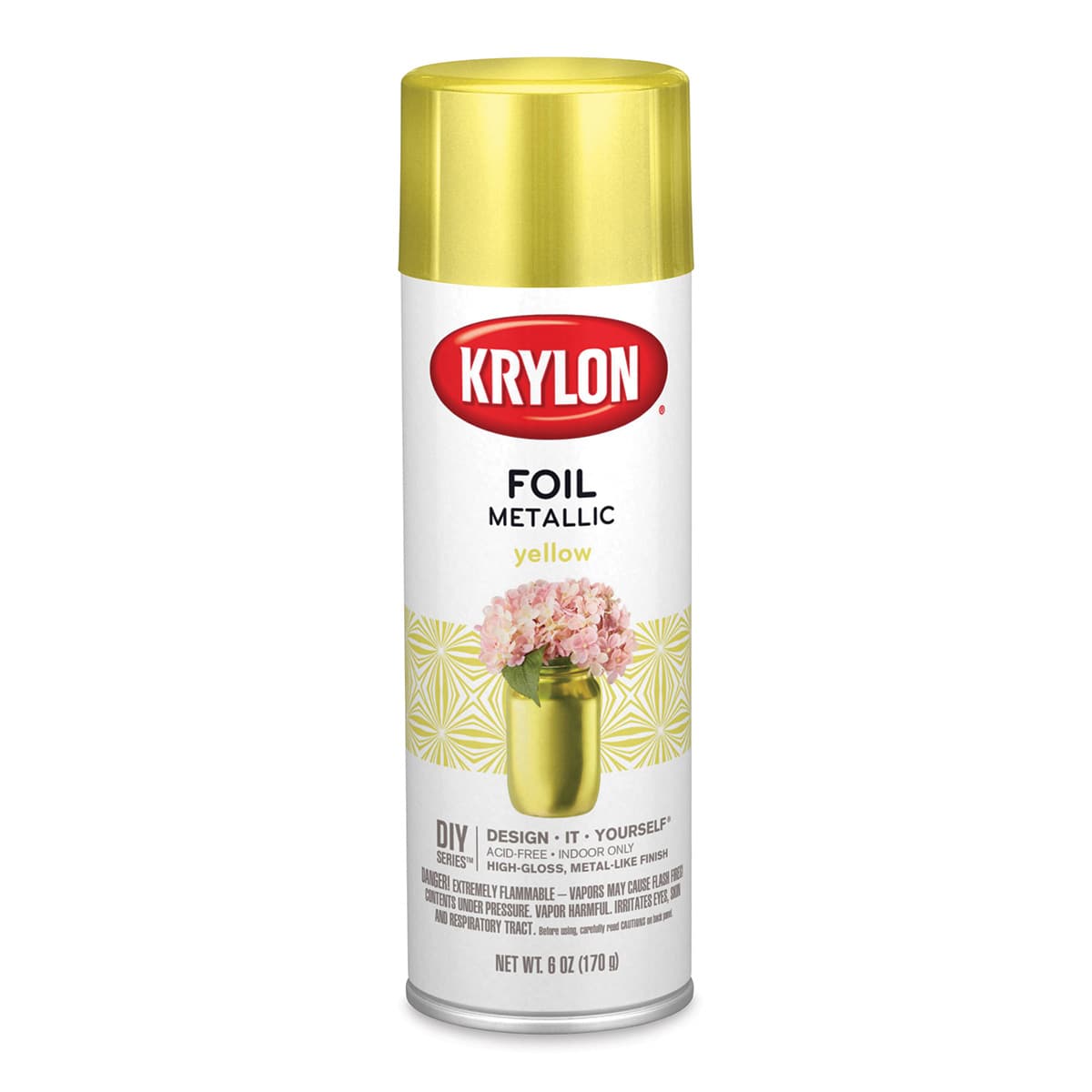 Krylon Foil Metallic Spray Paint - Yellow, 6 oz