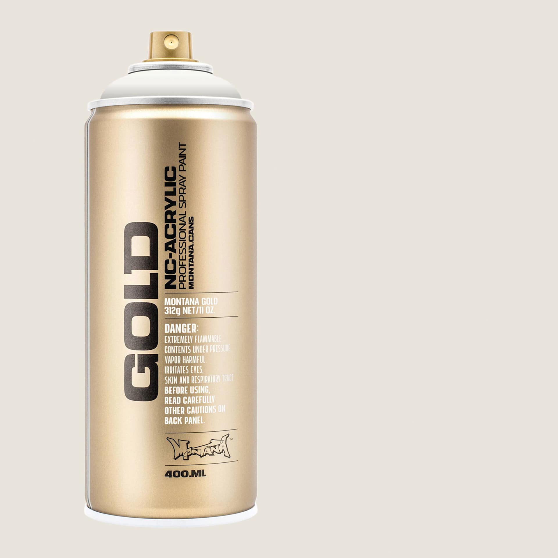 Montana Gold Acrylic Professional Spray Paint - Ceramic, 400 ml (Spray can with color swatch)