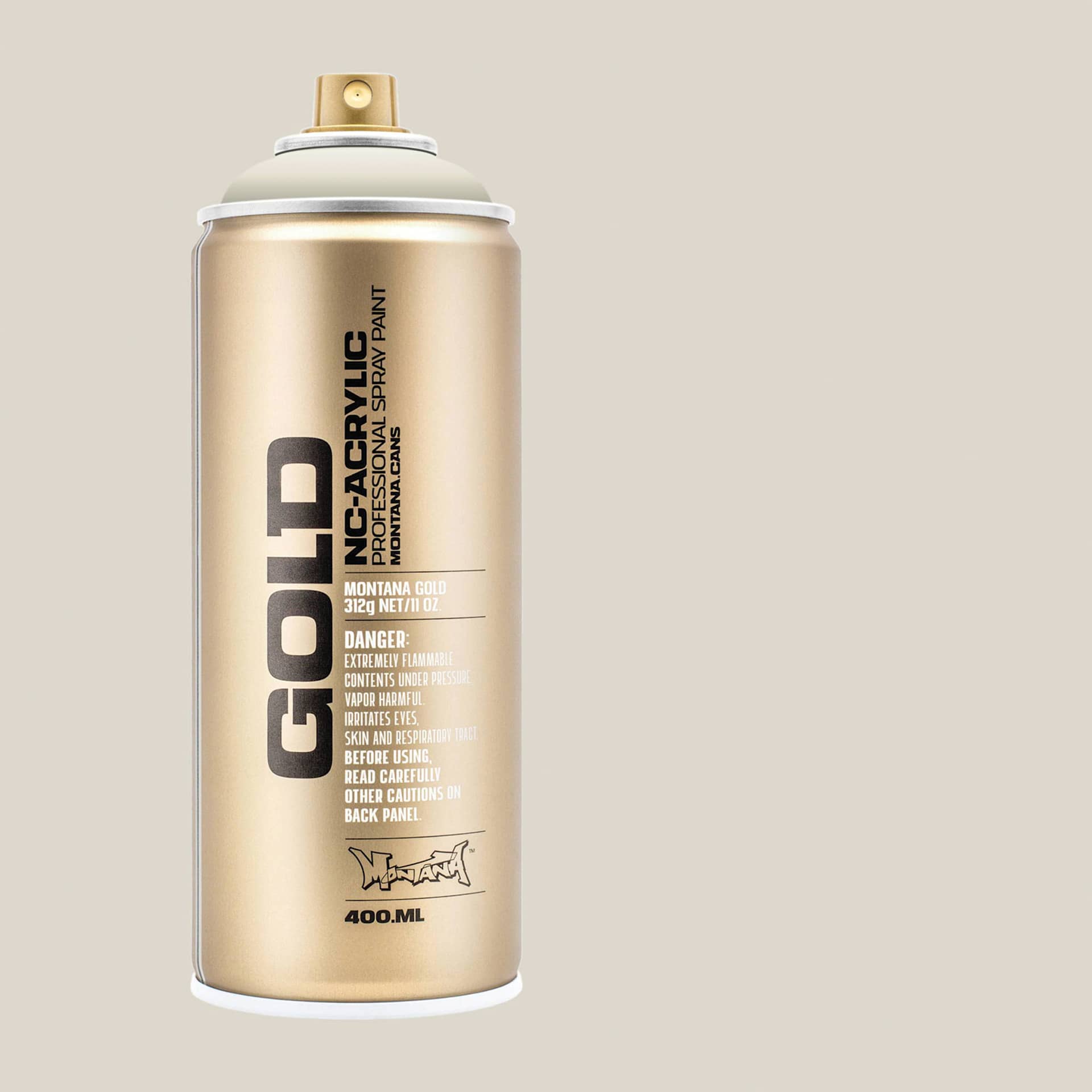 Montana Gold Acrylic Professional Spray Paint - Yosemite, 400 ml (Spray can with color swatch)
