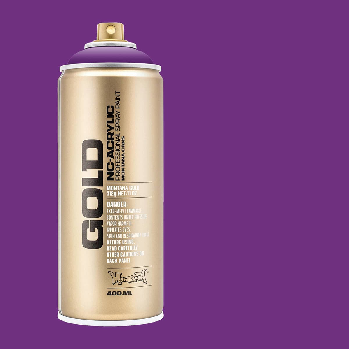 Montana Gold Acrylic Professional Spray Paint - Valerie, 400 ml (Spray can with color swatch)