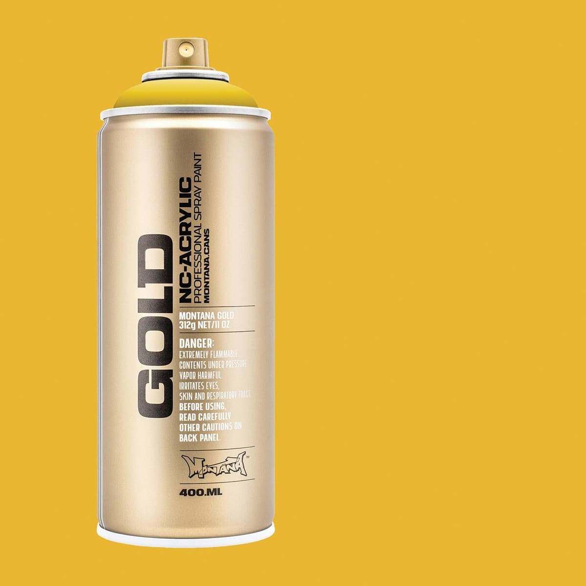 Montana Gold Acrylic Professional Spray Paint - Asia, 400 ml (Spray can with color swatch)