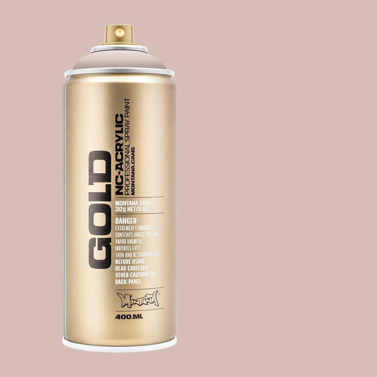 Montana Gold Acrylic Professional Spray Paint - Flesh, 400 ml (Spray can with color swatch)