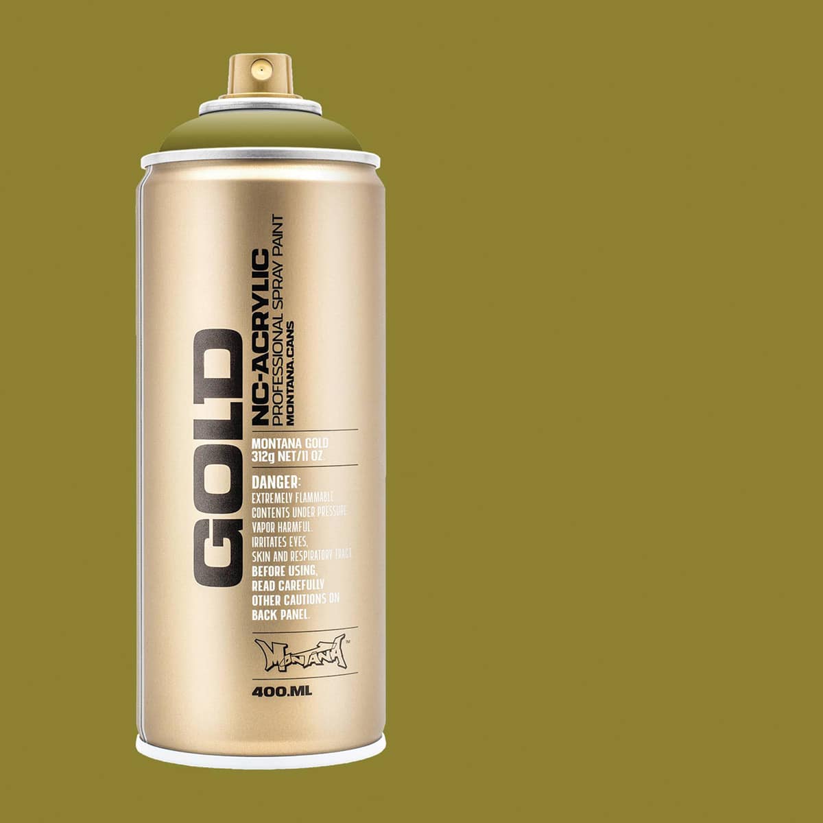 Montana Gold Acrylic Professional Spray Paint - Pepperoni Hot, 400 ml (Spray can with color swatch)