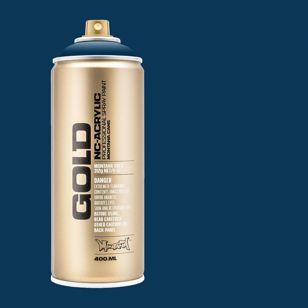 Montana Gold Acrylic Professional Spray Paint - Blue Note, 400 ml (Spray can with color swatch)