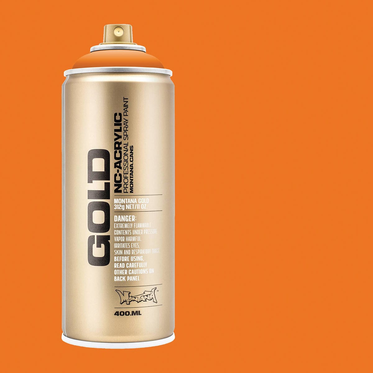 Montana Gold Acrylic Professional Spray Paint - Capri, 400 ml (Spray can with color swatch)
