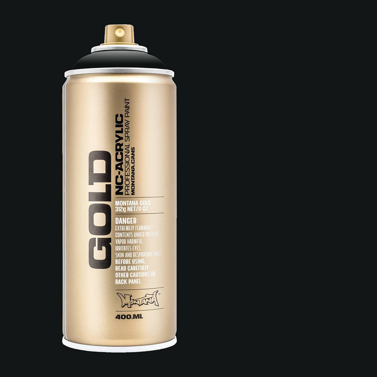 Montana Gold Acrylic Professional Spray Paint - Coke, 400 ml (Spray can with color swatch)