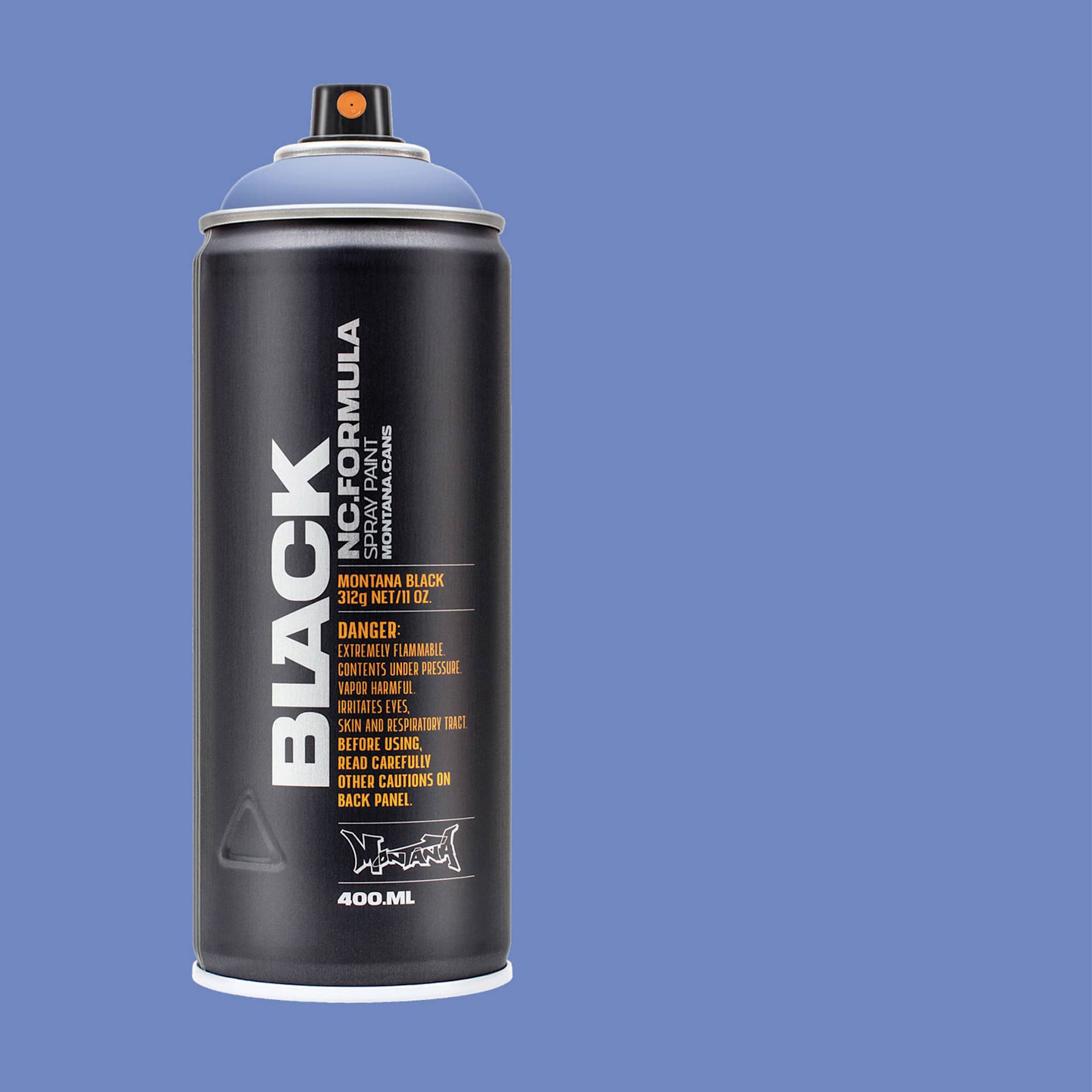 Montana Black Spray Paint - Waltraut, 400 ml can with swatch