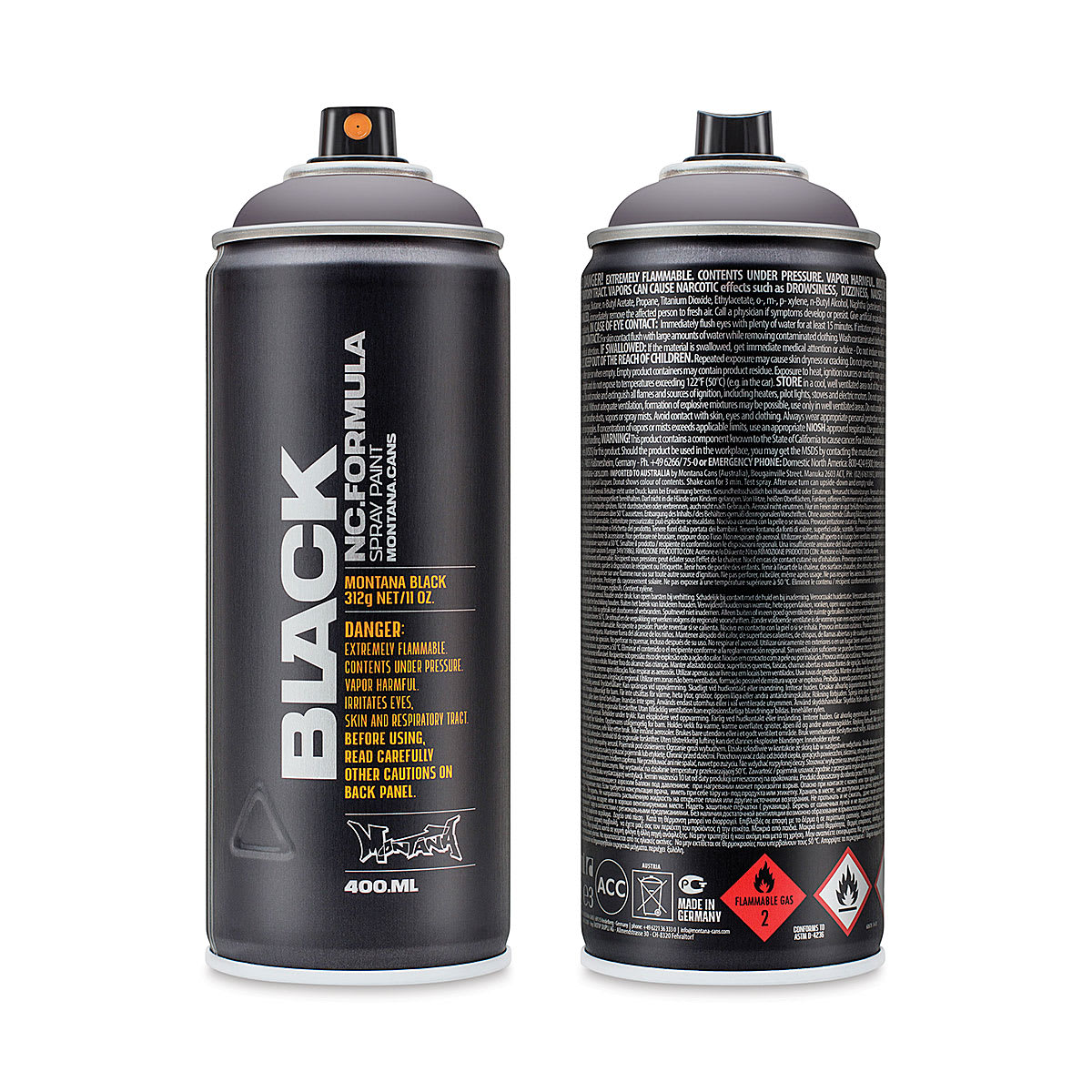 Montana Black Spray Paint - Nostradamus, 400 ml can