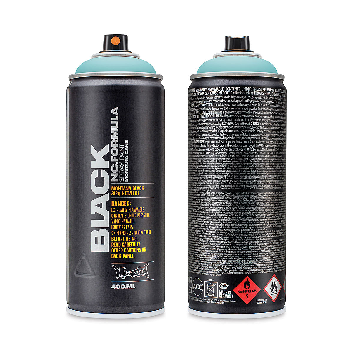 Montana Black Spray Paint - Drops, 400 ml can