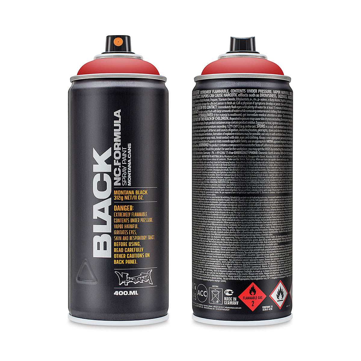 Montana Black Spray Paint - Fire Rose, 400 ml can