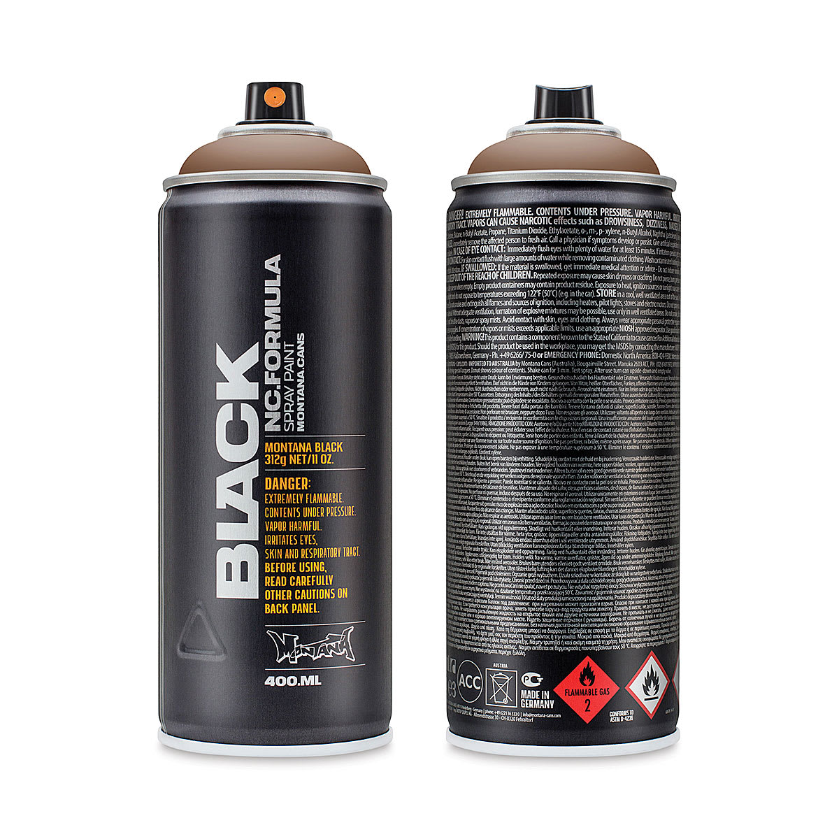 Montana Black Spray Paint - Chocolate, 400 ml can