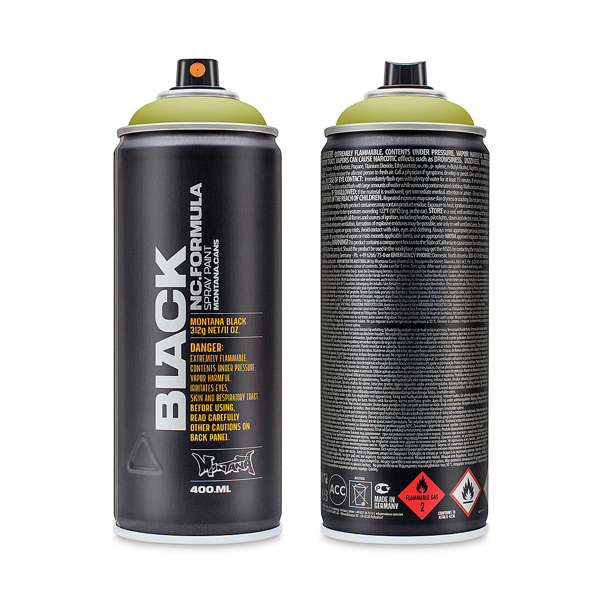 Montana Black Spray Paint - Oasis, 400 ml can