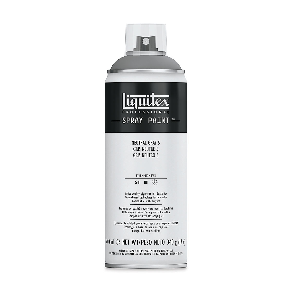 Liquitex Professional Spray Paint - Neutral Gray 5, 400 ml can