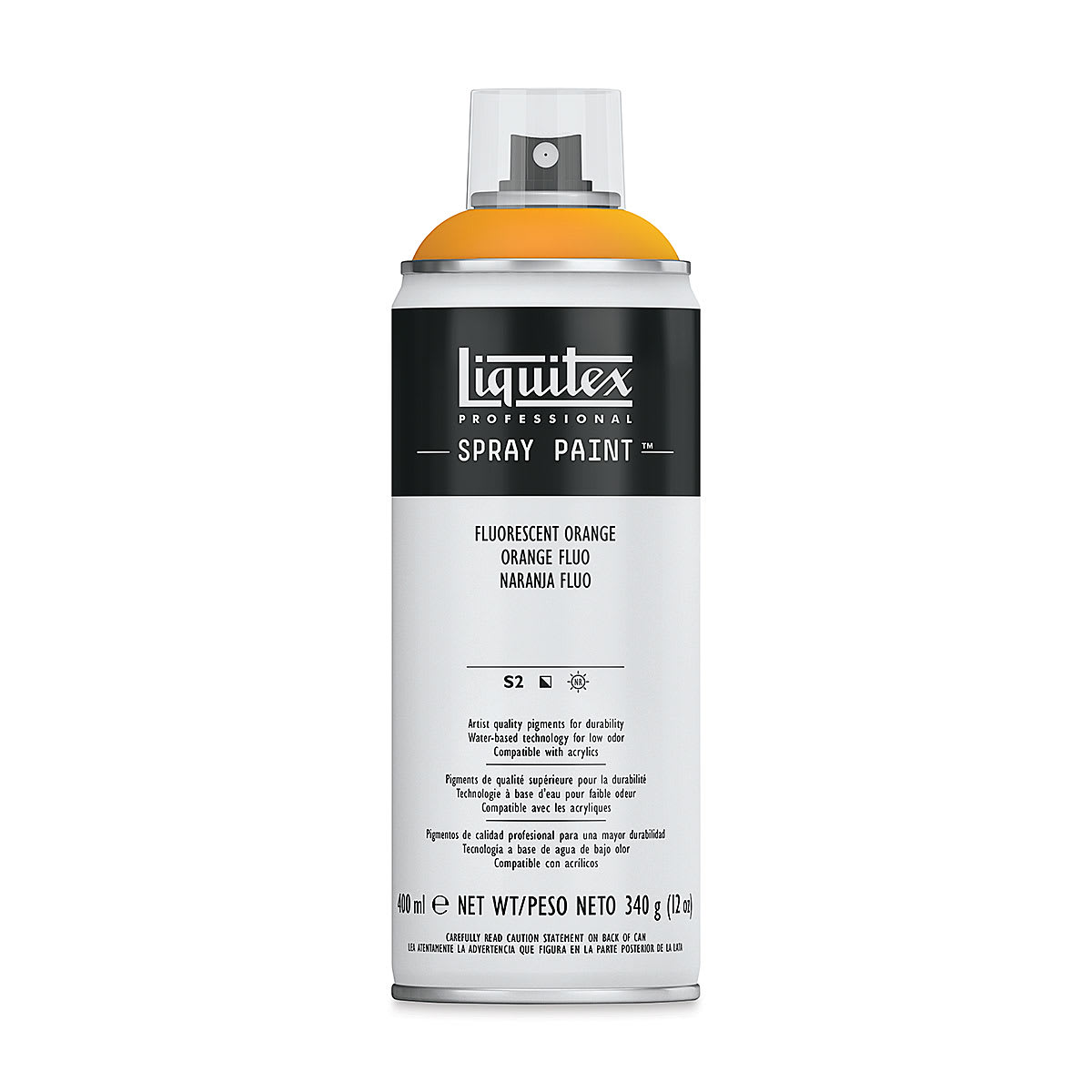 Liquitex Professional Spray Paint - Fluorescent Orange, 400 ml can