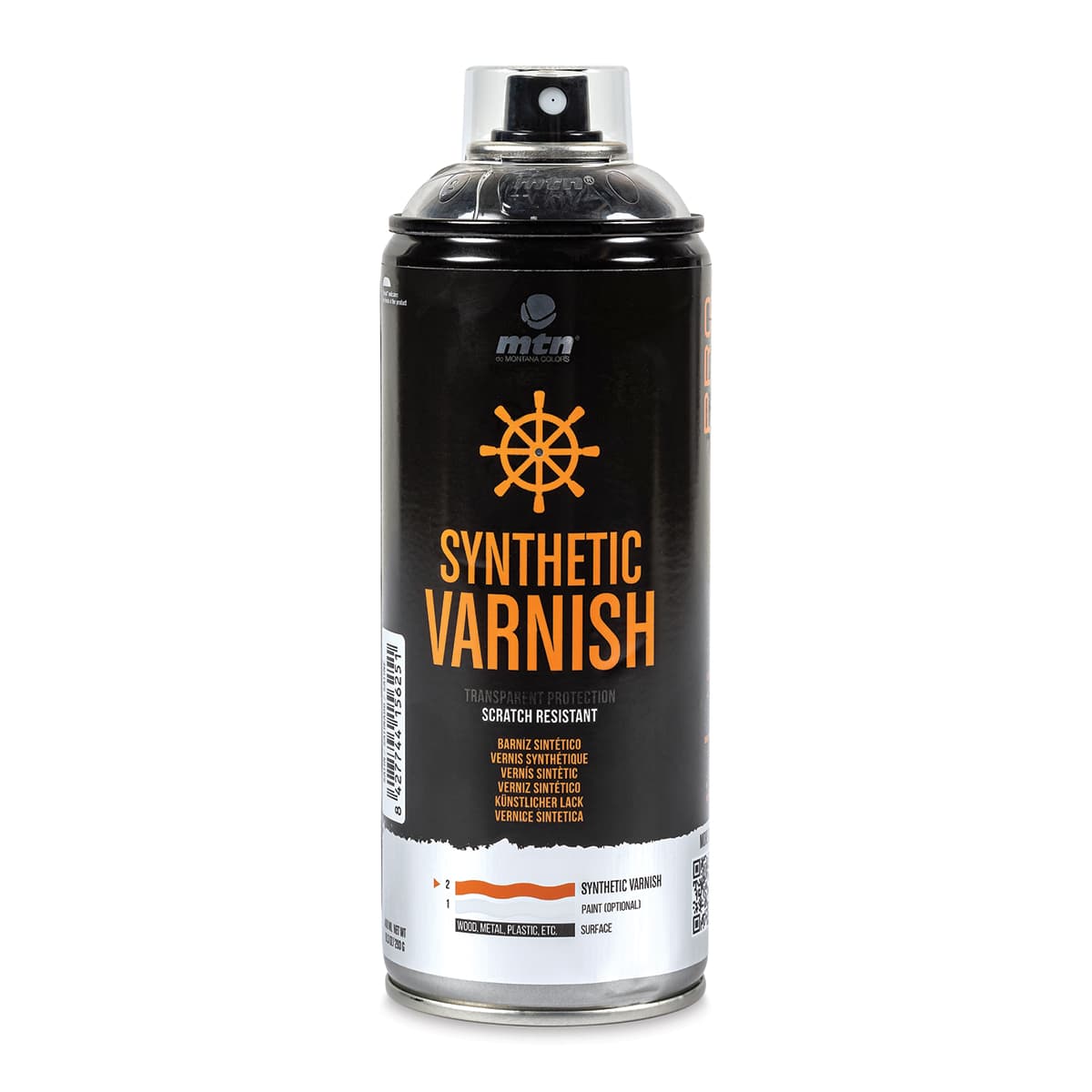 MTN Pro Synthetic Varnish - Satin, 400 ml can (Front) MTN Pro Synthetic Varnish - Satin, 400 ml can (Front)