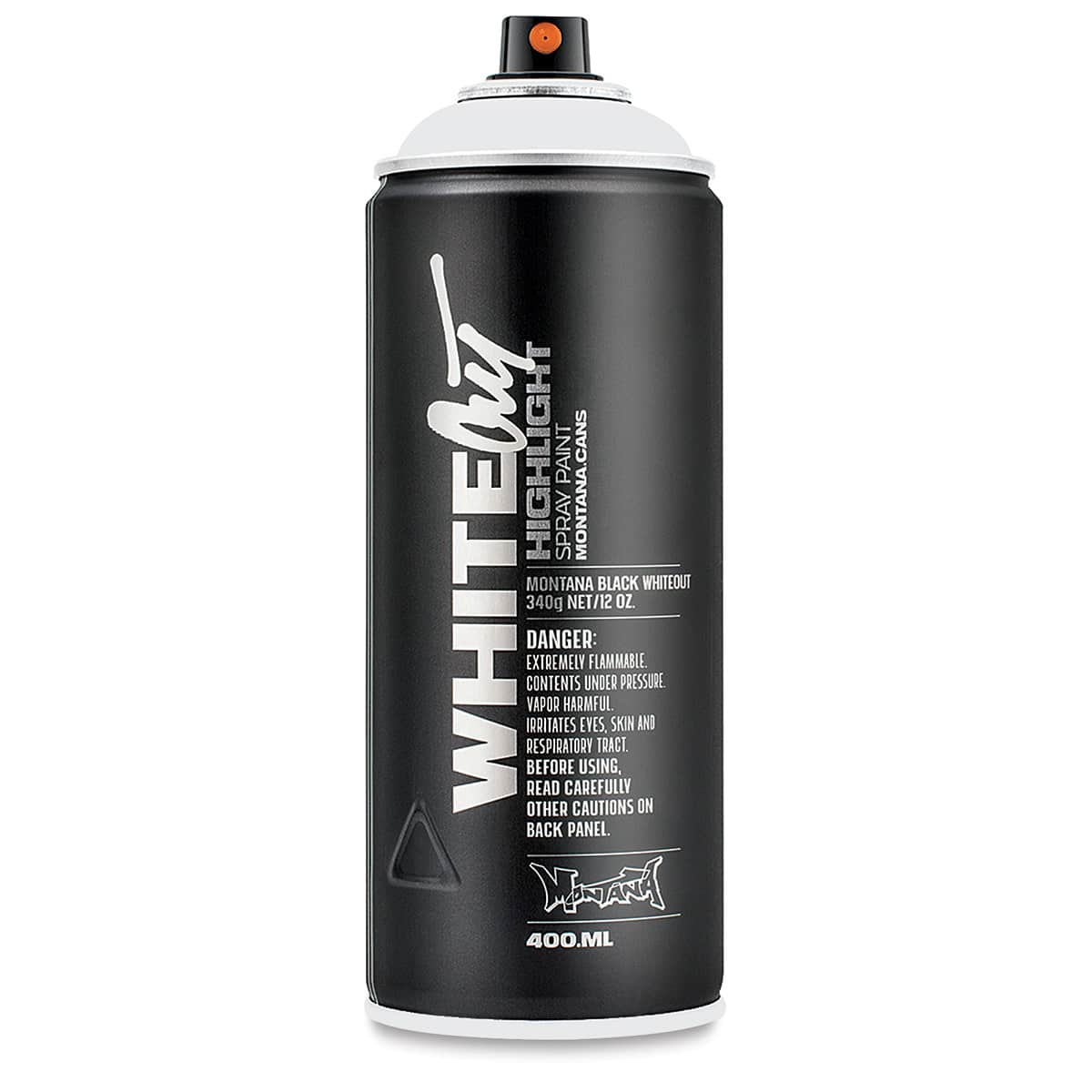 Montana Whiteout Spray Paint - Front of uncapped can shown Montana Whiteout Spray Paint - Front of uncapped can shown