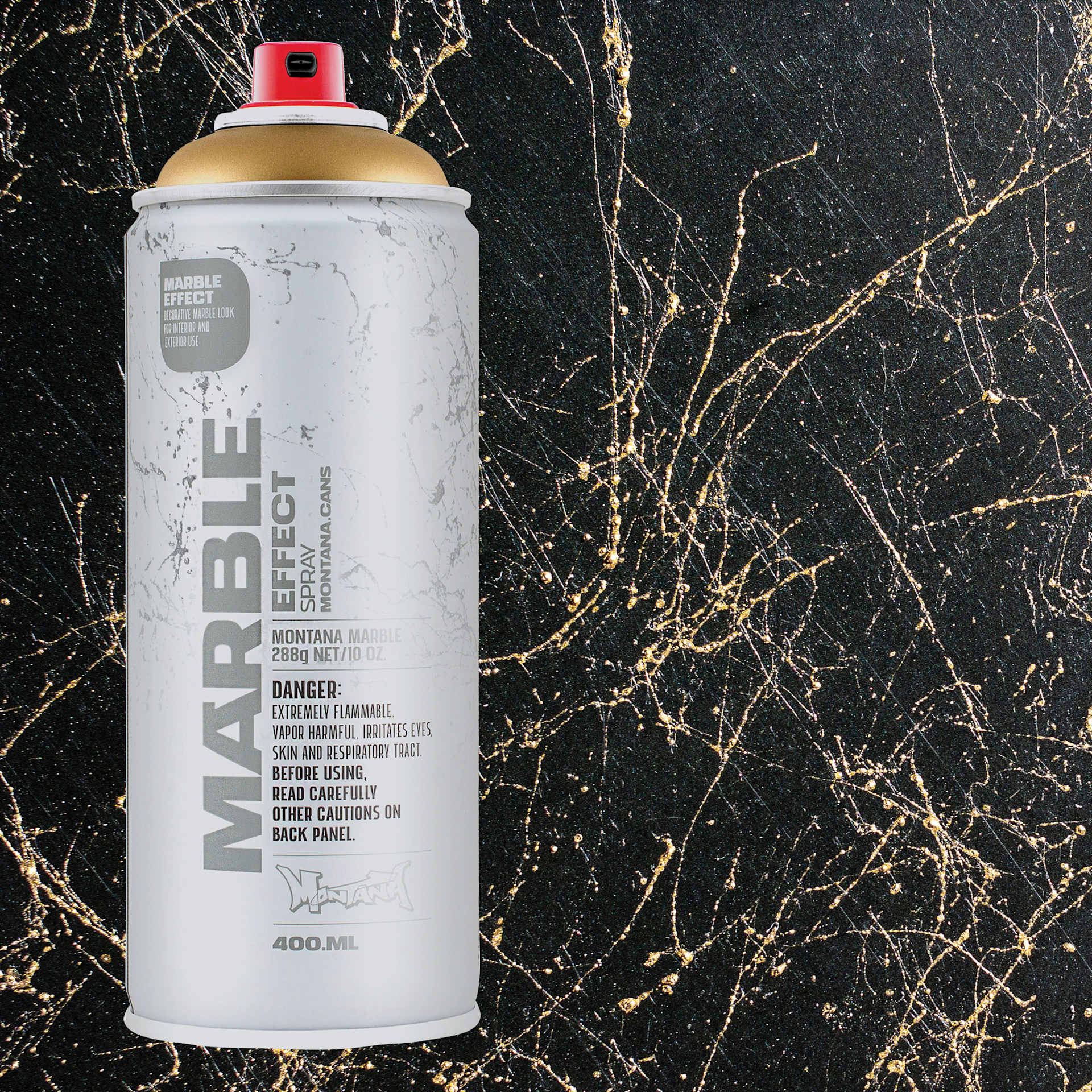 Montana Marble Effect Spray - Gold, 11 oz and swatch