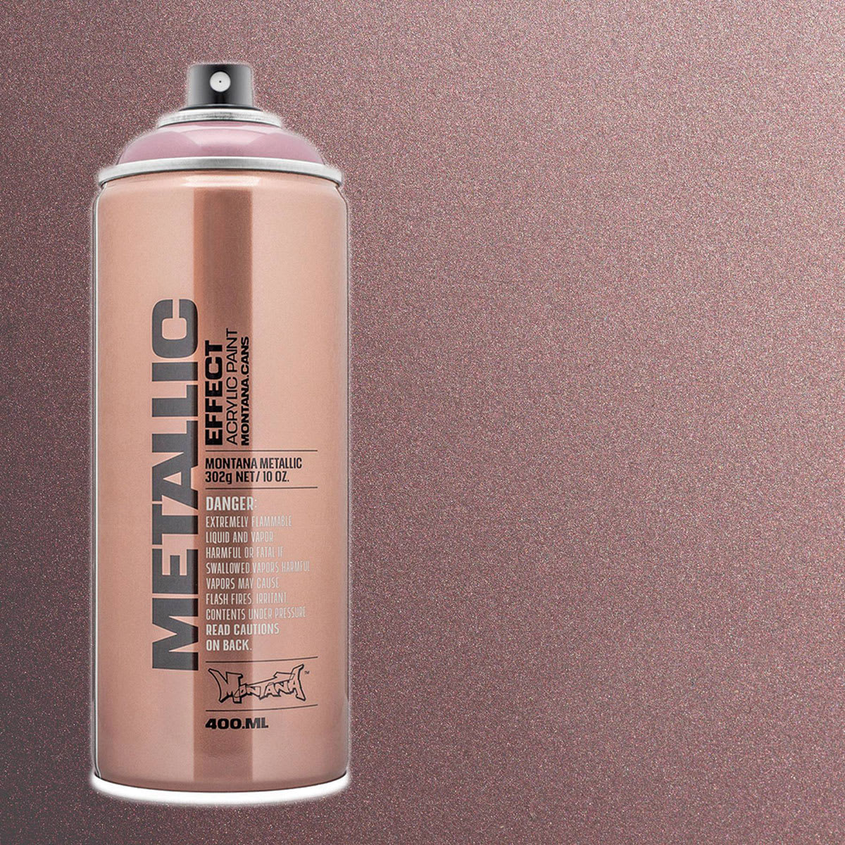 Montana Metallic Effect Spray Paint - Rose and swatch