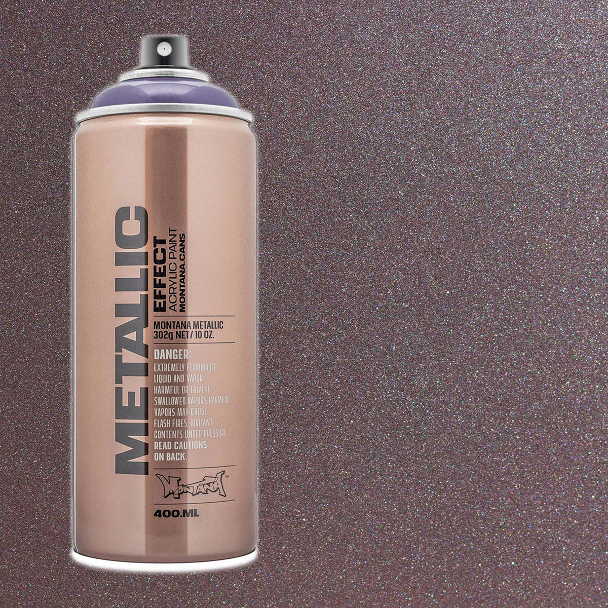 Montana Metallic Effect Spray Paint - Plum and swatch