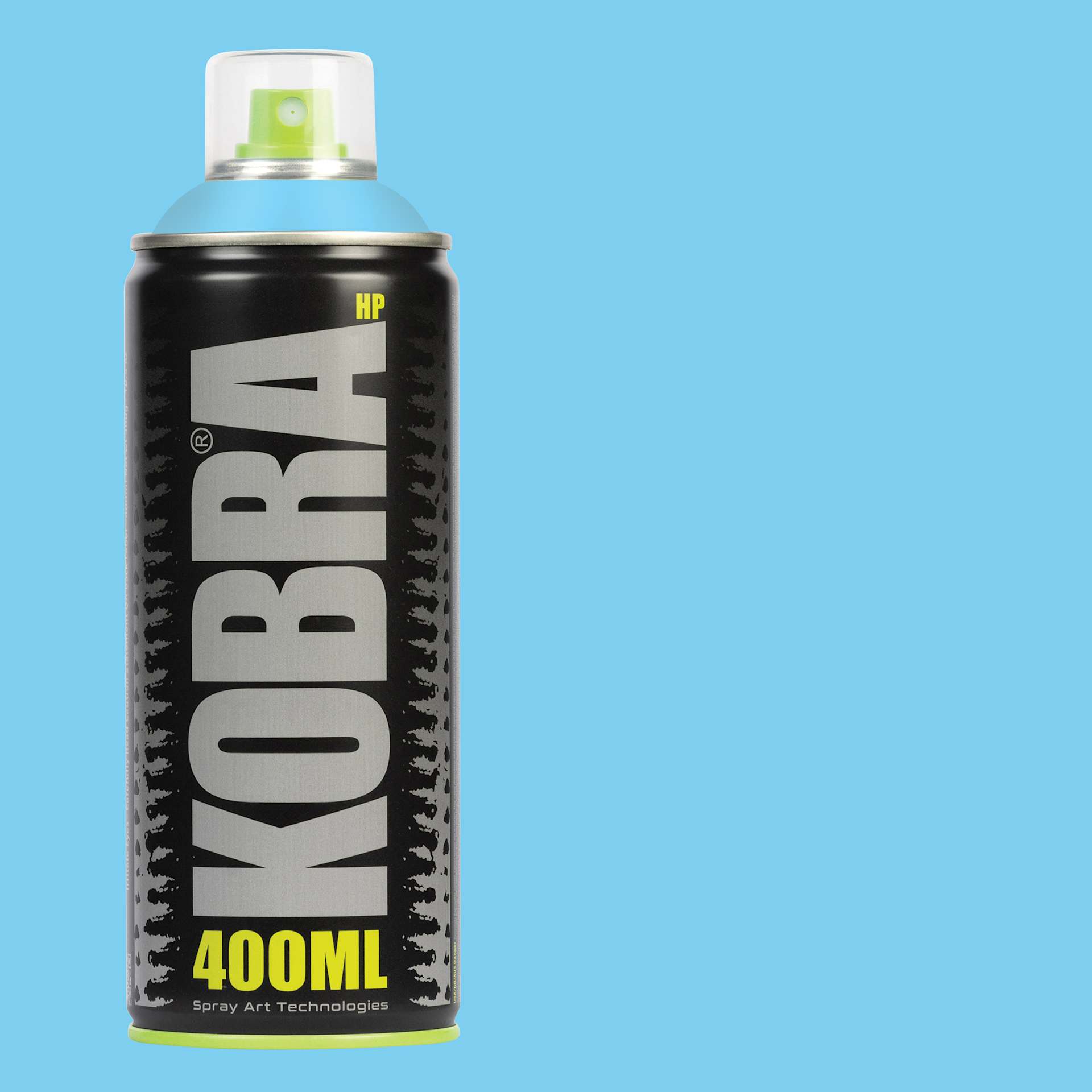 Kobra High Pressure Spray Paint - Blues, 400 ml, Can with swatch