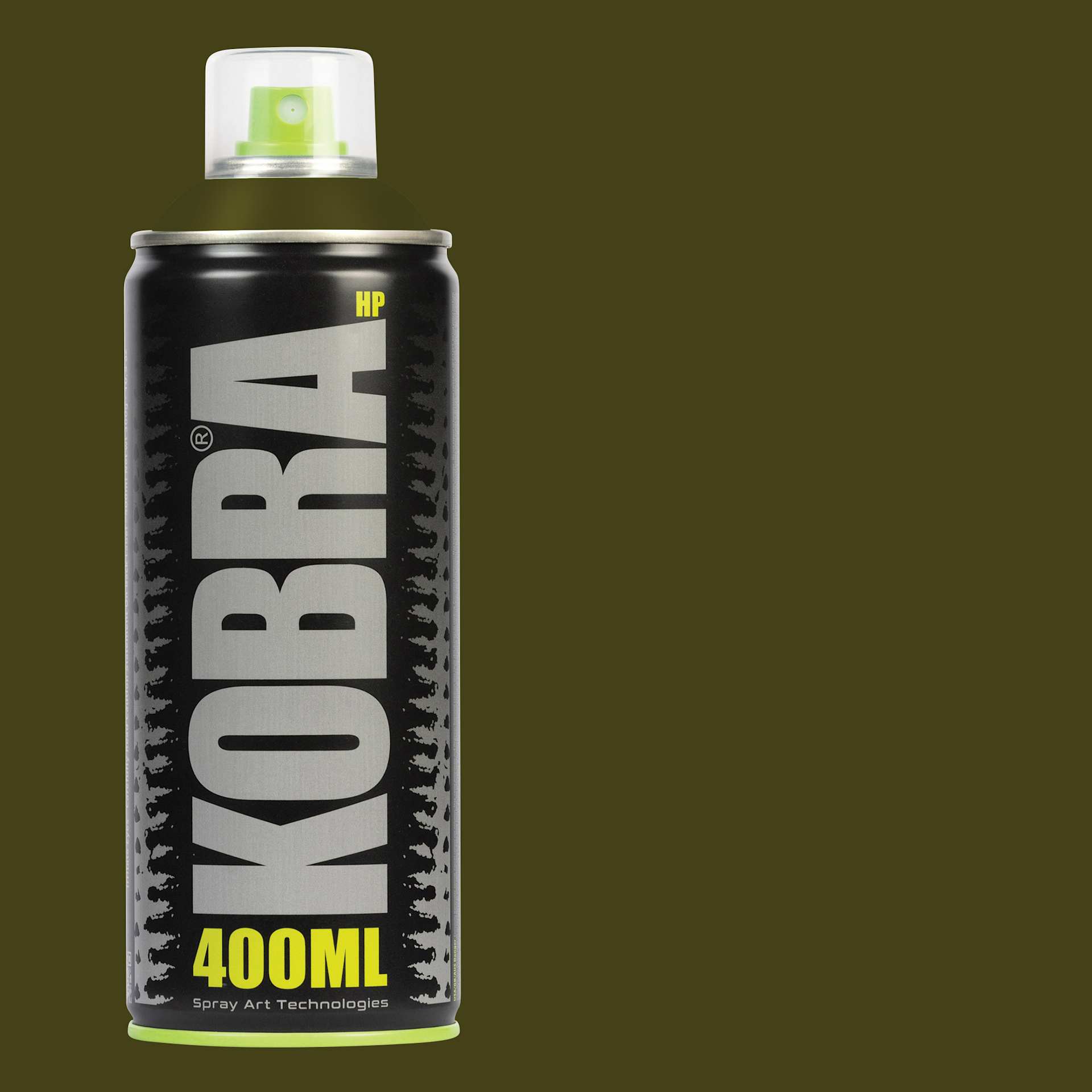 Kobra High Pressure Spray Paint - Pistacchio, 400 ml, Can with swatch