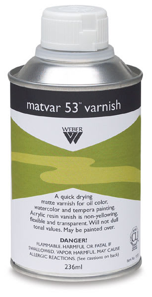 Weber Matvar 53 Varnish - Front of 8 oz. Can
