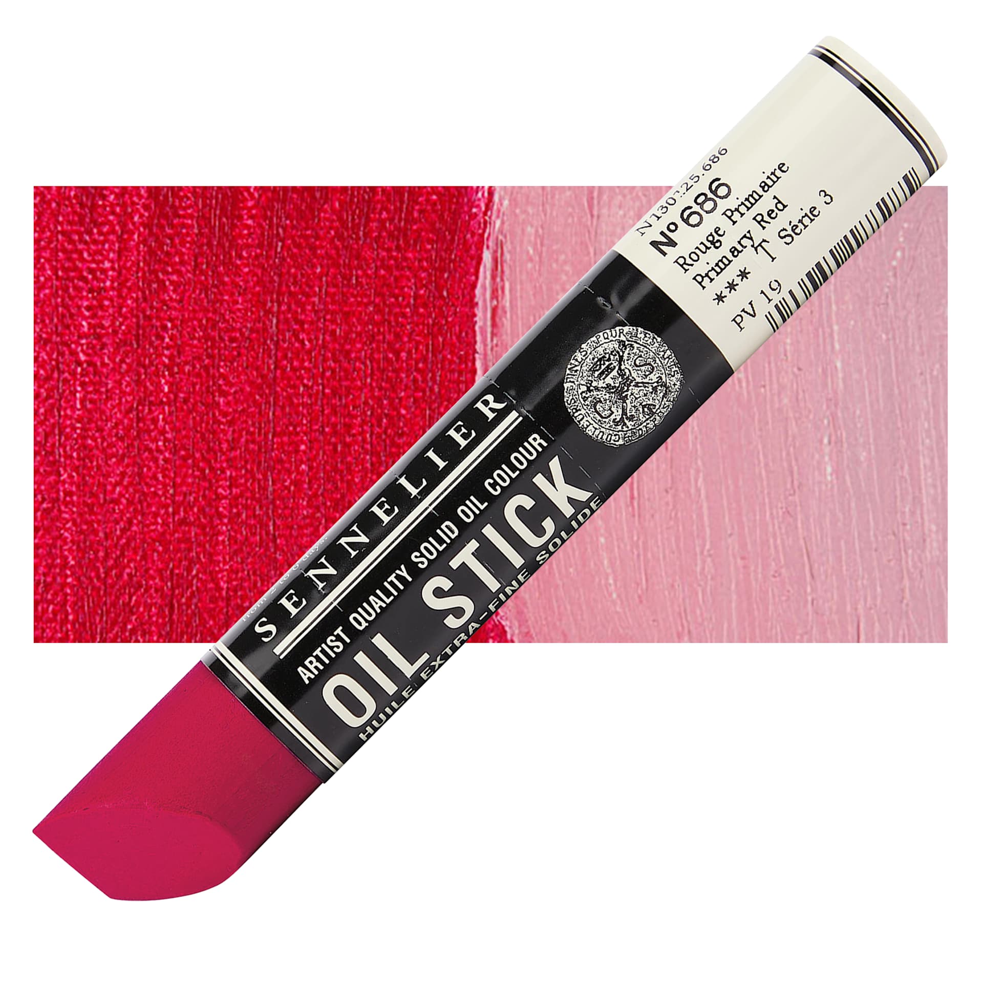 Sennelier Artists' Oil Stick - Primary Red 38 ml stick and swatch